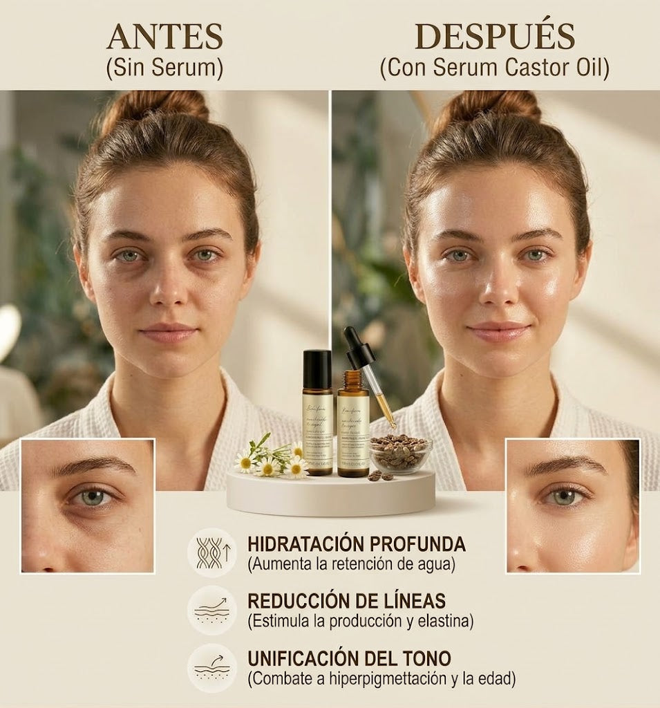 Sérum para el contorno de ojos con aceite de ricino