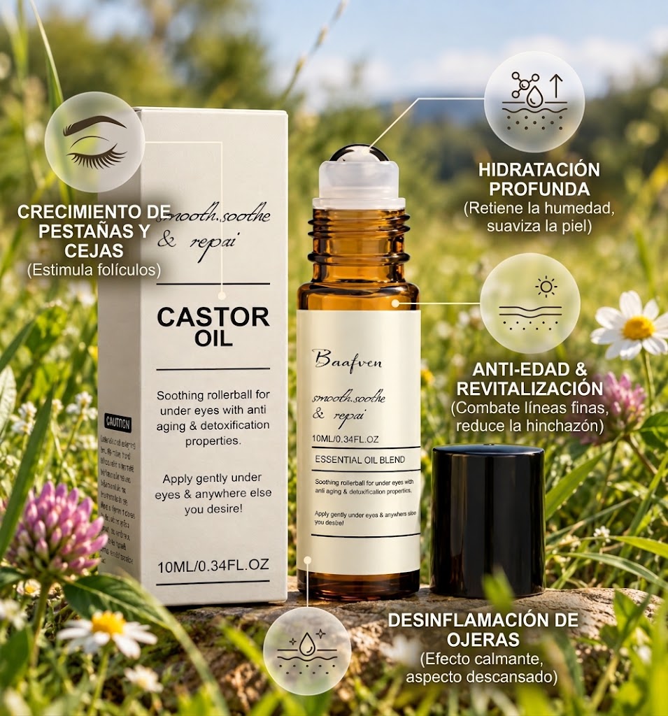 Sérum para el contorno de ojos con aceite de ricino