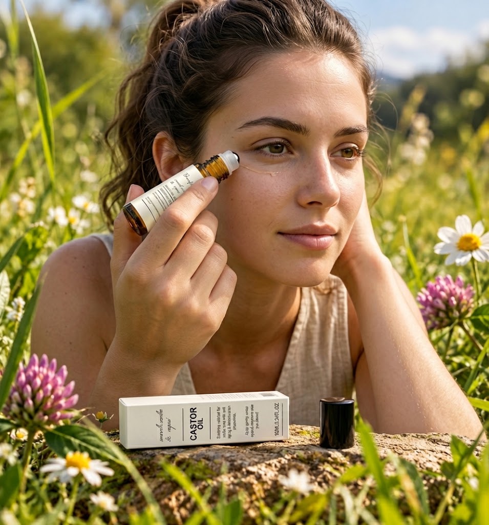 Sérum para el contorno de ojos con aceite de ricino